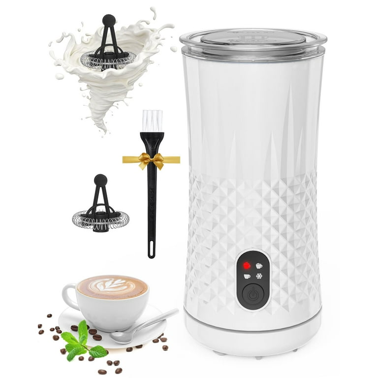 Syvio Milk Frother and Steamer with Coffee Mug Warmer, 4 Hours Auto-Warm,  5-in-1 Cold/Hot Foam Maker, Frother for Coffee with Touch Control, Heat