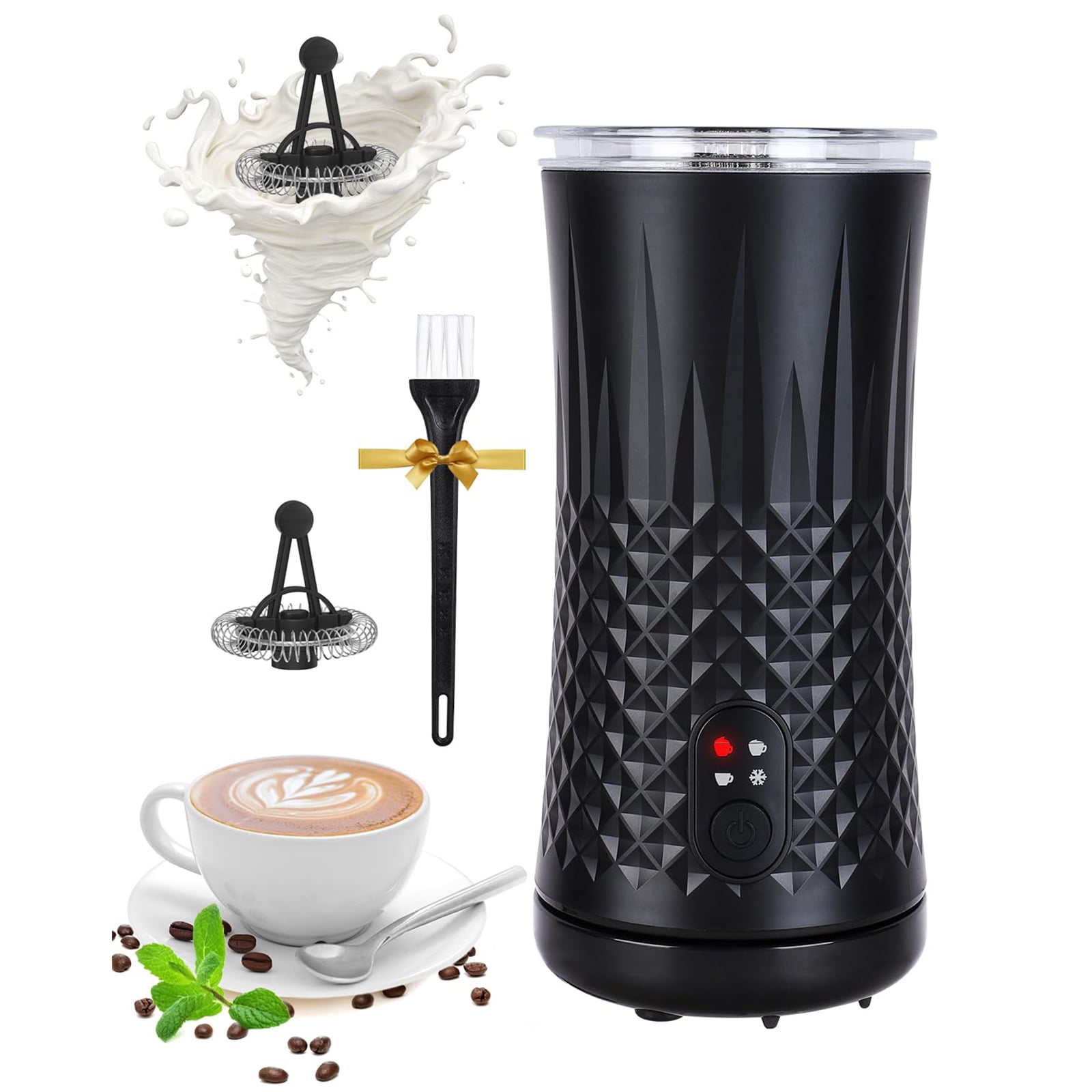 Milk Frother, 4in1 Milk Frother and Steamer, Electric Milk Frothers