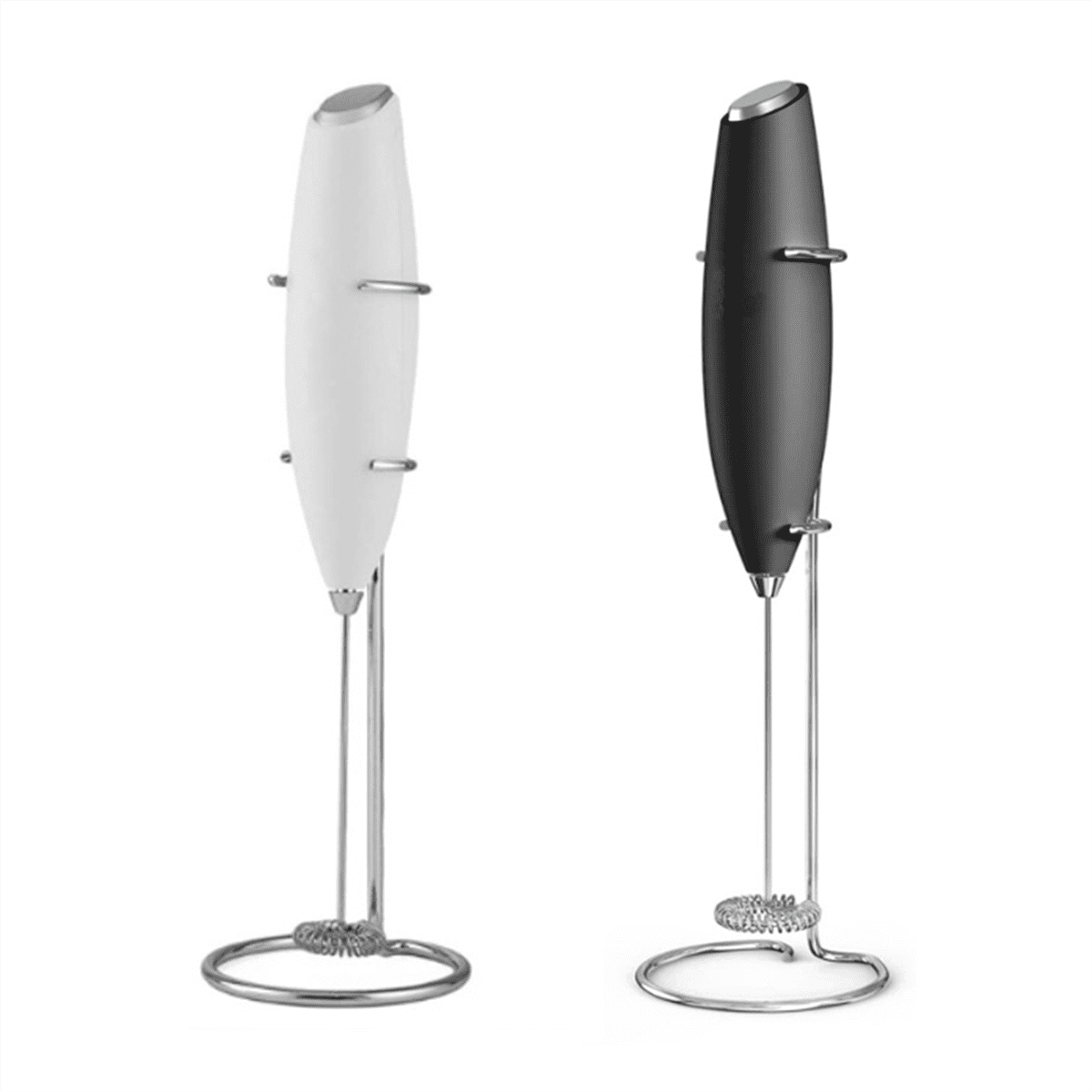 Milk Frother Hand Mixer Stainless Steel Electric Matchas Whisk Handheld with Stand for Coffee Greens Protein &More