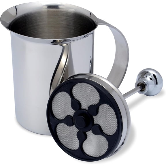 Bellemain Handheld Milk Frother, Stainless Steel Hand Frother Mixer for Coffee & Lattes, 14 oz
