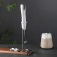 thumbnail image 1 of Milk Frother Handheld under $5! Ke1Clo Electric USB Rechargeable Foam Maker for Latte Cappuccino Coffee Hot Chocolate Matcha 10.43x1.18x1.18inch (White), 1 of 7
