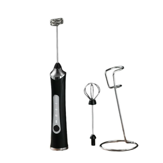 Milk Frother Handheld Coffee Frother, Electric Milk Admixer, Portable USB Rechargeable Immersion Mixer with Stainless Steel Whisk, Ergonomic Handle, Multi-Speed Settings