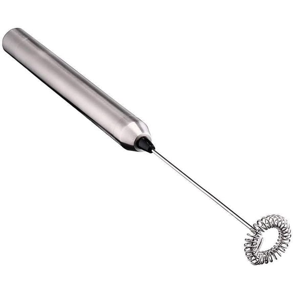 Milk Frother Handheld Electric Milk Foamer Portable Mini Mixer Machine Stainless Steel Handheld Espresso Mixer Operated Frother Coffee Stirrer Maker for Hot Coffee