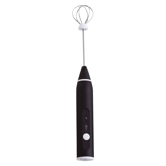 Milk Frother Handheld Electric, VVQ USB Rechargeable 304 Stainless Steel Egg Beater Foam Maker for Cappuccino Latte Hot Chocolate Coffee Whisk, Black