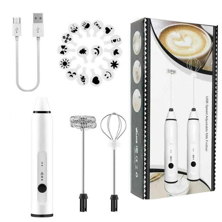 3 In 1 Milk Frother Handheld With 3 Heads, Electric Whisk Drink Foam Mixer  With USB Rechargeable 3 Speeds, Mini Frother For Coffee Latte, Cappuccino,  Hot Chocolate From Juulpod, $6.84
