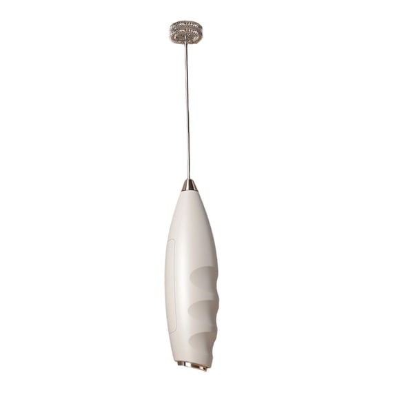 Milk Frother, Handheld Foam Maker for Lattes, Foamer for Cappuccino, Frappe, Matcha, Hot Chocolate, White