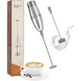 thumbnail image 1 of Milk Frother Handheld, Original Foam Maker for Lattes, Automatic Whisk Drink Mixer for Coffee, Mini Electric Foamer Cappuccino, Macchiato, Hot Chocolate, Tea, Frappe, Matcha, Protein Powder Beverage, 1 of 9