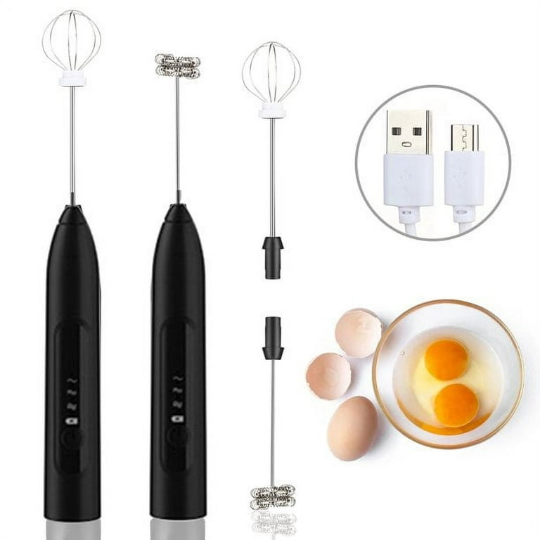 Milk Frother Handheld USB Rechargeable Electric Foam Maker for