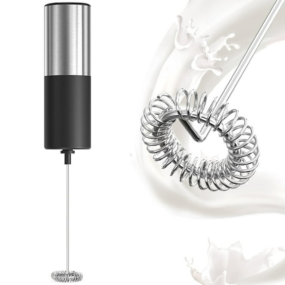 Milk Frother Handheld for Coffee {Foam Maker},Sherry Whisk Drink Mixer,Mini Foamer for Lattes, Cappuccino, Frappe, Matcha, Hot Chocolate Sliver
