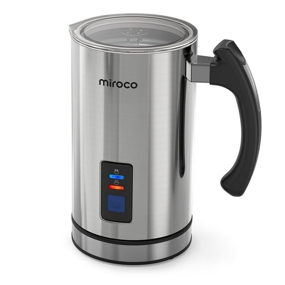 Milk Frother, Miroco Electric Stainless Steel Milk Steamer Foam Maker Automatic Milk Frother Warmer White
