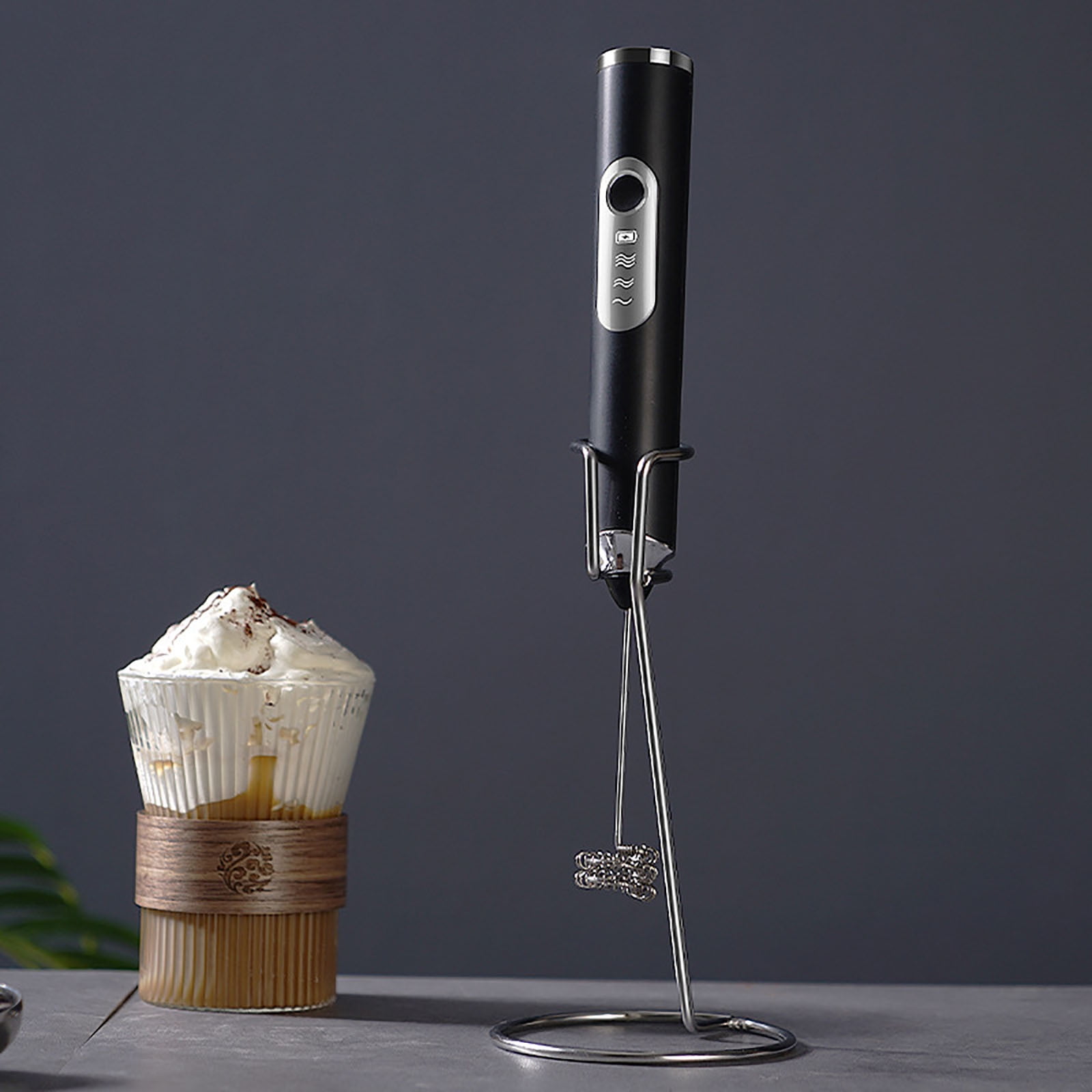 Milk Frother, Rechargeable HandHeld Milk Frother 3 Change USB Charging Can Be Used