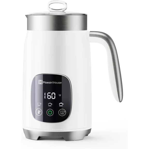 Milk Frother, Variable Temp and Froth Thickness DualFro 400 Milk Frother and Steamer, 14.1OZ/400ML Smart Touch Control Foam Maker, Memory Function for Latte, Warm Milk, Hot Chocolate