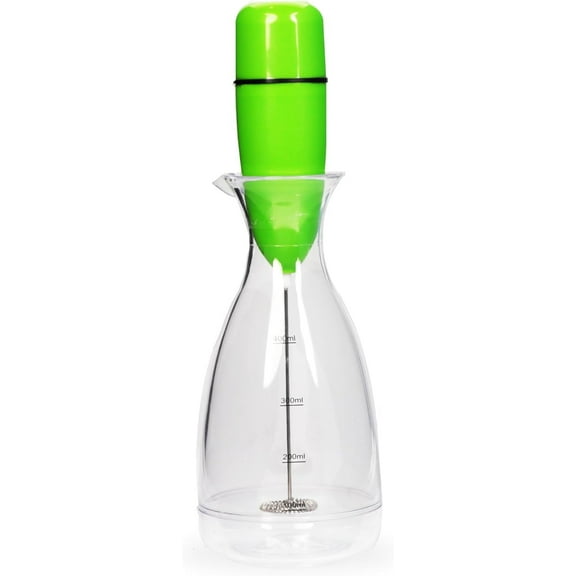 Milk Frother with Plastic Carafe, 400mL Capacity, Battery Powered, Green