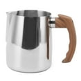 thumbnail image 1 of Milk Frothing Cup Inner Scale 304 Stainless Steel Dripless Spout Coffee Steaming Pitcher with Handle Original Color 600ml, 1 of 8