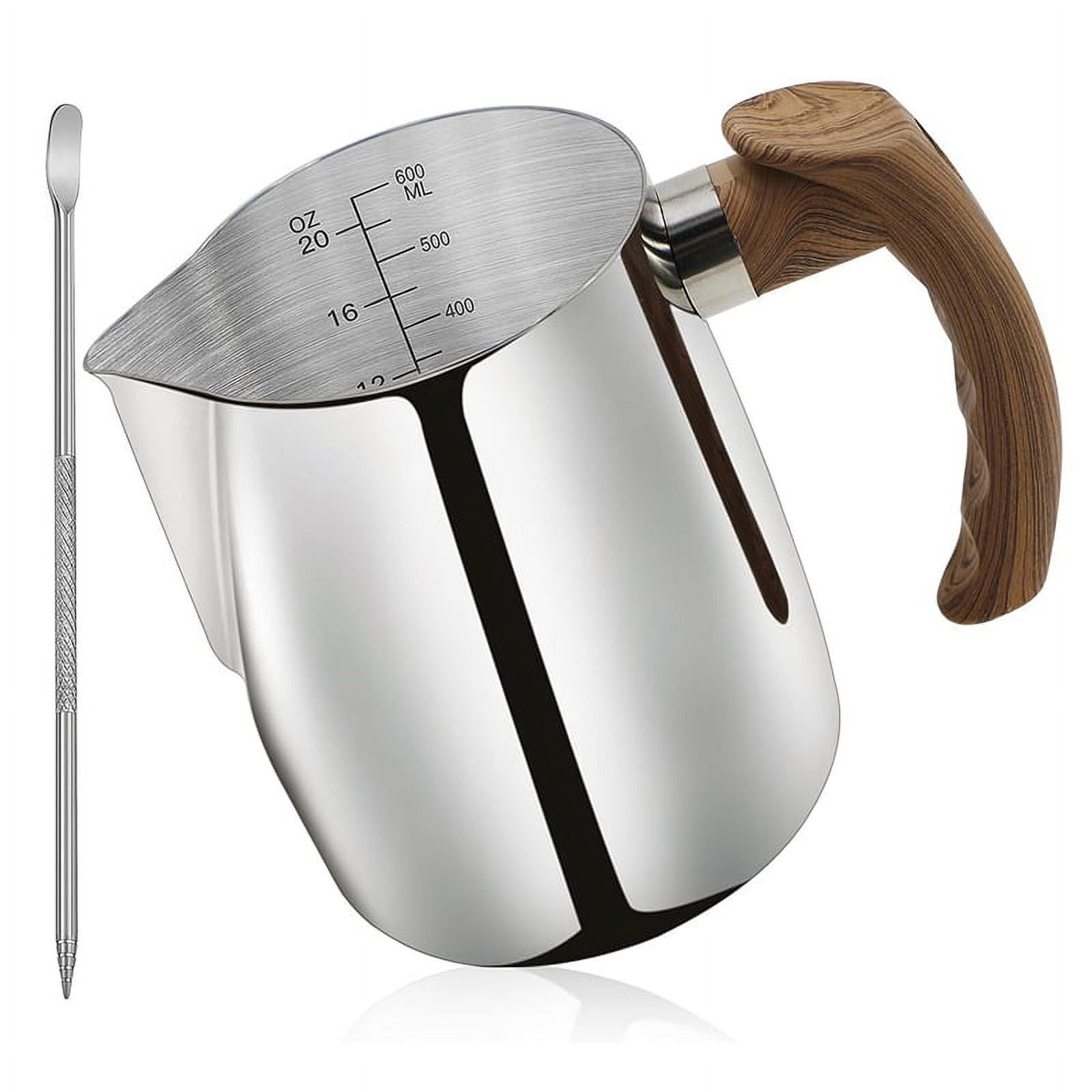 Milk Frothing Pitcher 20 OZ (600ML),Espresso Steaming Pitchers with