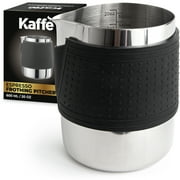 Milk Frothing Pitcher 20oz, Stainless Steel with Anti-Burn Silicone Sleeve, Dripless Spout, Kaffe