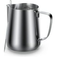 thumbnail image 1 of Milk Frothing Pitcher, 20oz Steaming Pitcher Stainless Steel Espresso Machine Accessories for Coffee Bar, Cappuccino Barista Tools Milk Jug Steamer Frother Cup with Decorating Latte Art Pen, 1 of 15