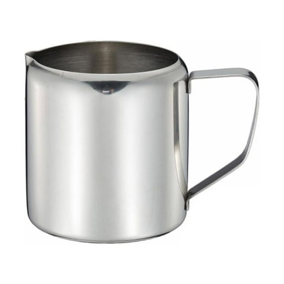 Milk Frothing Pitcher Cup, Mirror Finish Stainless Steel Kitchen Cup, Wide Mouth with Pouring Spout