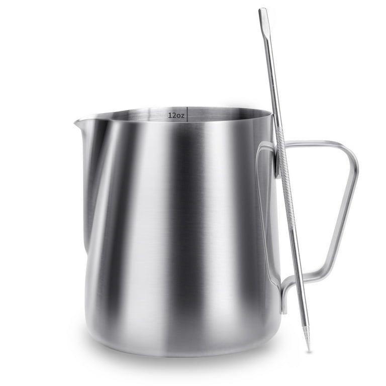Household Frother Cup Professional Milk Pitcher Stainless Steaming Pitcher Home Accessory, Size: 12x9cm