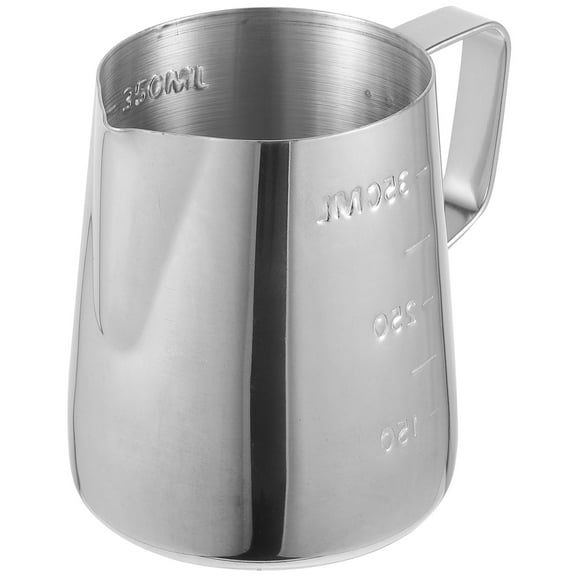 RENACLIPY Stainless Steel Steaming Pitcher with Ergonomic Handle and Conical Spout, Frothing Pitcher 1 Set