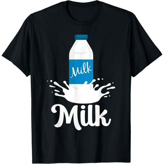 Milk Funny Milk Lovers Design Costume Milk And Cookies T-Shirt
