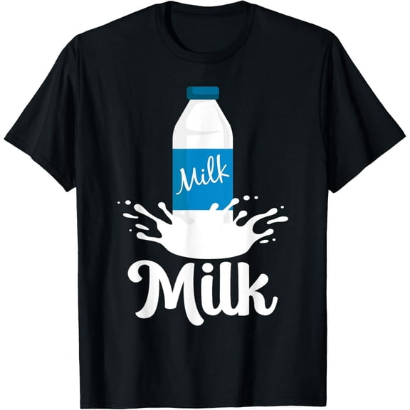 Milk Funny Milk Lovers Design Costume Milk And Cookies T-Shirt