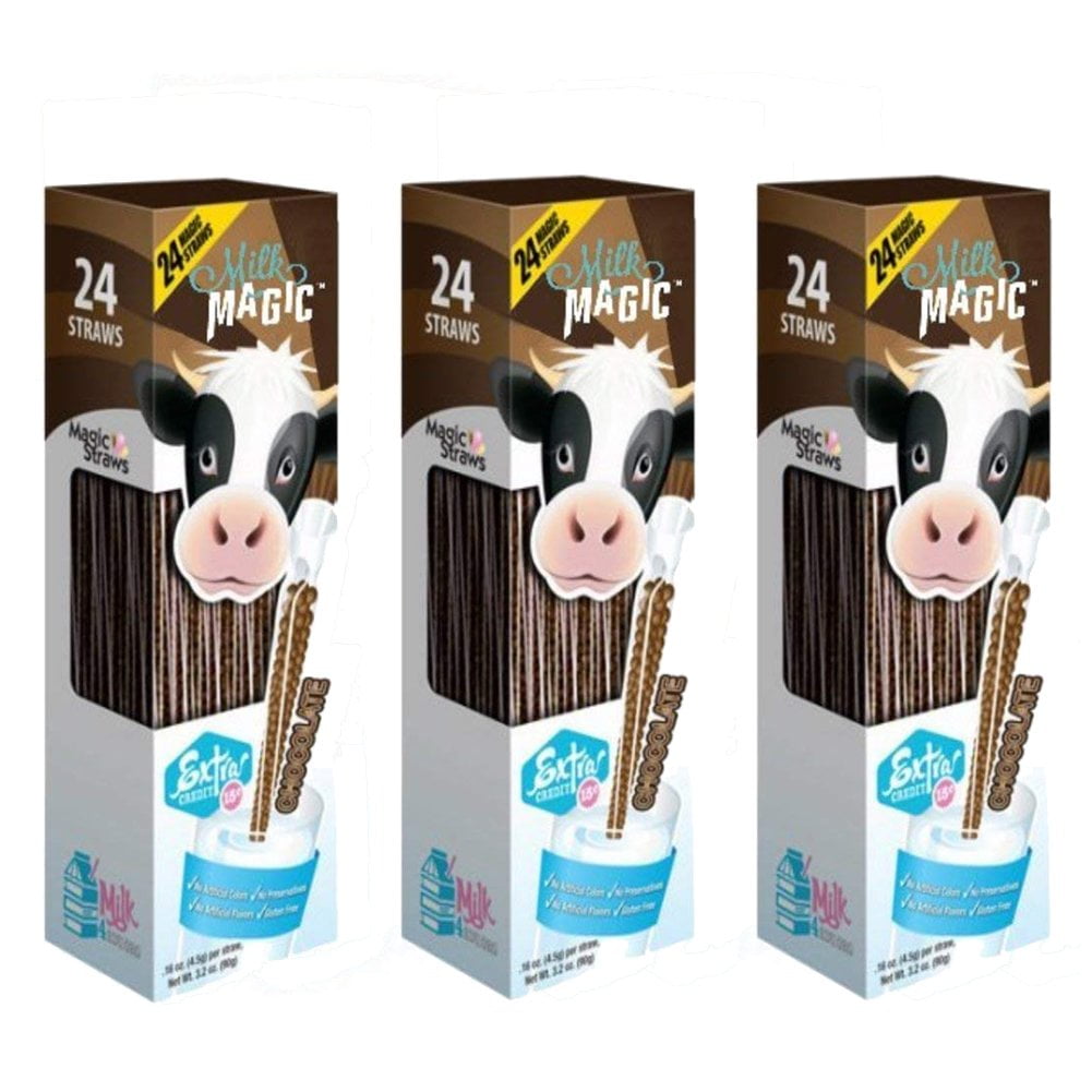 Milk Magic Chocolate Milk Flavoring Straw GlutenFree BPA free NonGMO Low in Sugar All