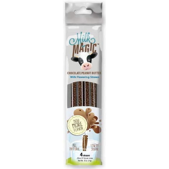 Milk Magic Chocolate Peanut Butter Milk Straws 4 Ct