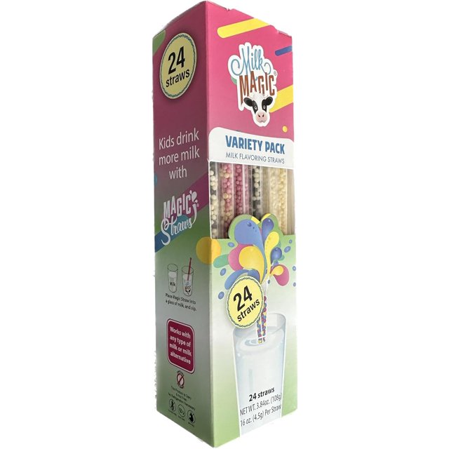 Milk Magic Milk Straws Variety Pack (24 count), Vanilla Milkshake