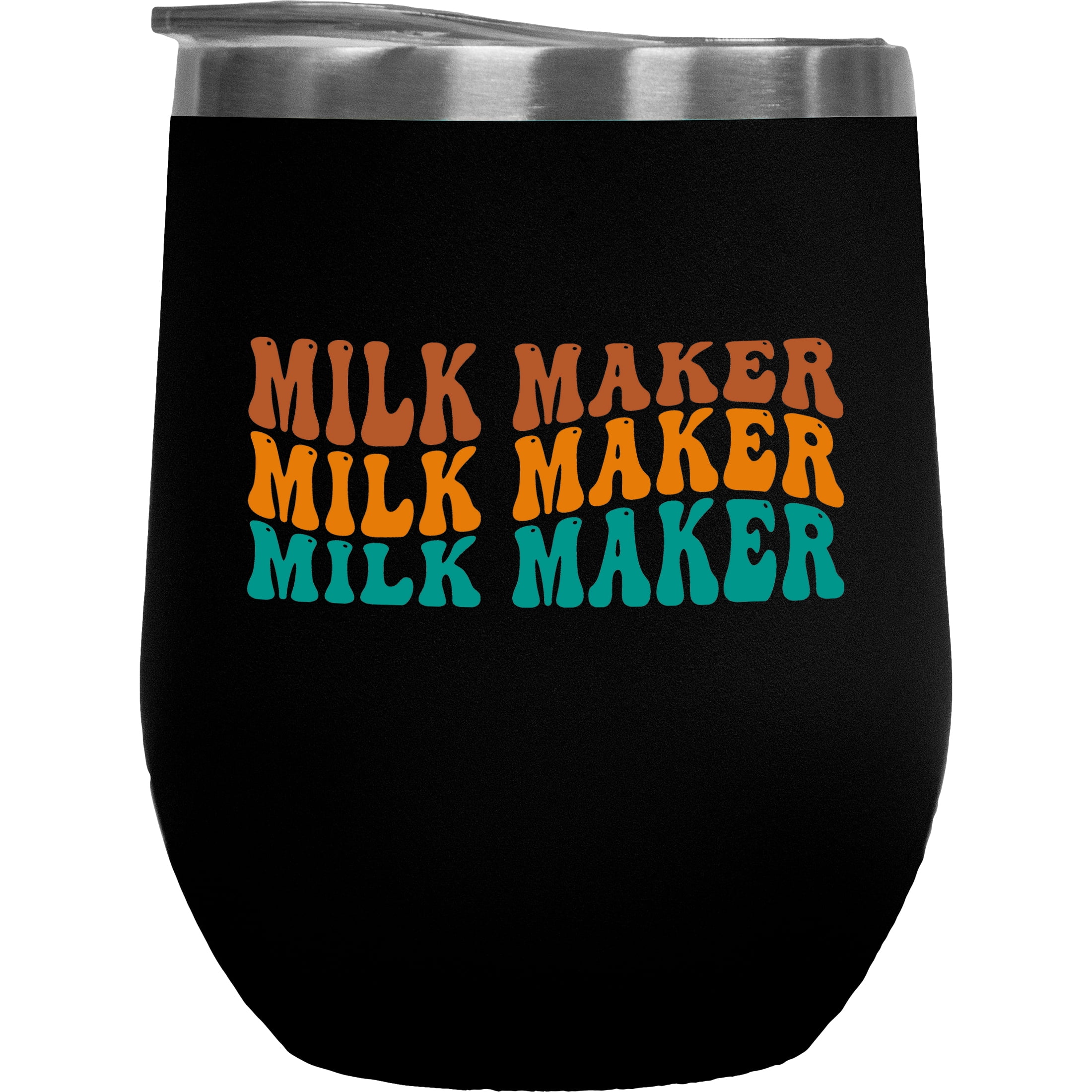 Milk Maker, Dairy Farmer or Breastfeeding Mom, Groovy Retro Wavy Text