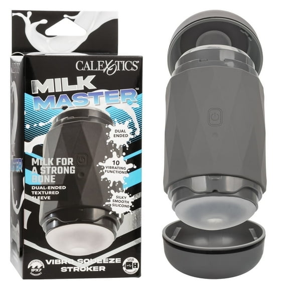 Milk Master Vibro Squeeze Stroker - Black