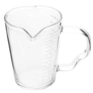BCnmviku Bicchiere Dosatore In Vetro 75 Ml Con Doppio Beccuccio E Manico In Legno, Per Latte, Caffè E Bevande Calde - 3