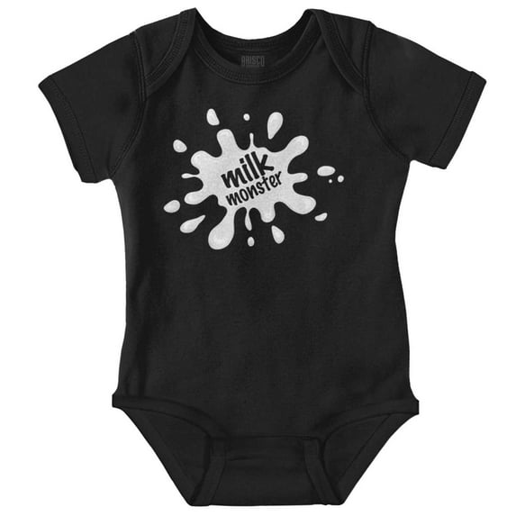 Milk Monster Cute Breastfeeding Humor Romper Boys or Girls Infant Baby Brisco Brands 12M