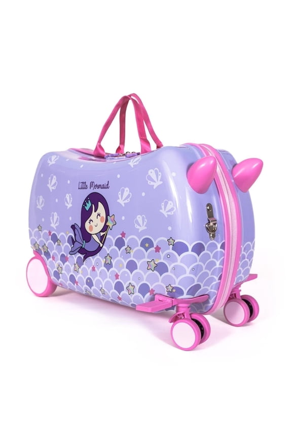 9.80" Rideable Kids Suitcase, Purple