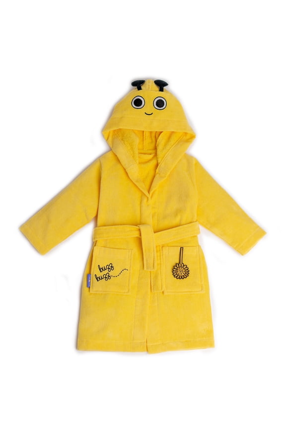 Buzzy Bee Velvet Hooded Bathrobe