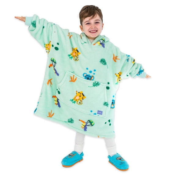 Milk&Moo Little Jungle Wearable Blanket Hoodie Kid Boys Girls Green