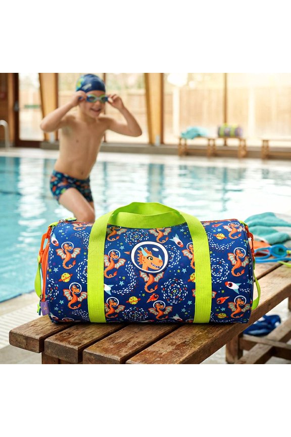 Ponix Kids Sports Bag Lightweight, Durable & Fun Design with Shoe Compartment