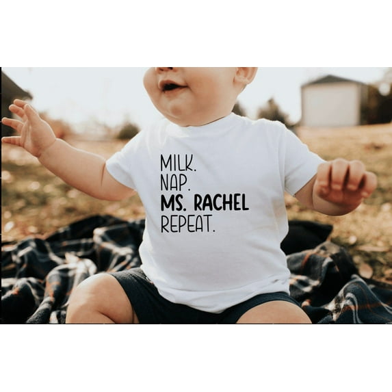 Milk Nap Ms Rachel Repeat Funny Youth Toddler T-Shirt,Royal Blue color,size 7