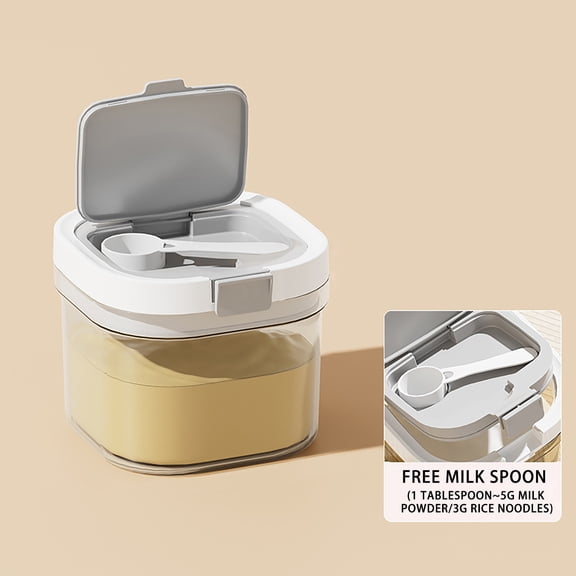 Milk Powder Container, Czzoypi Food Grade Light Proof Sealed Can, Large Capacity Portable Baby Formula Dispenser Box for Dry Food Storage