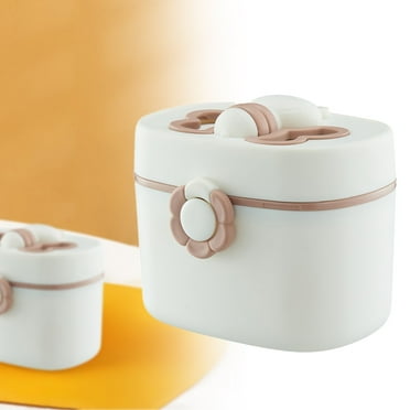 Milk Powder Dispenser Box - Portable Formula Container for Travel, BPA-Free Plastic Storage Box with Separate Spoon, for Milk Powder & Snacks A