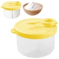 thumbnail image 1 of Milk Powder Dispensers,Formula Dispenser On The Go, Non-Spill Rotating Three-Compartment Formula Container to Go, Milk Powder Snack Container for Travel, Yellow, 1 of 5