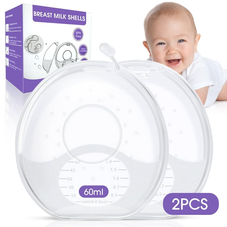 Milk Saver, Milk Catcher for Breastmilk, Breast Shell to Collect Leaking  Breastmilk, Collector Cup for Nursing & Breastfeeding, Saves up to 2 Ounces