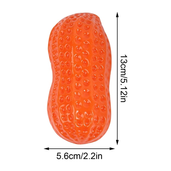 Milk Scented Dog Squeaky Toy Peanut Shape Teething Relief TPE Chew Toy Puppy Dental Health Training Interactive Floating Fetch Toy Fluorescent Yellow