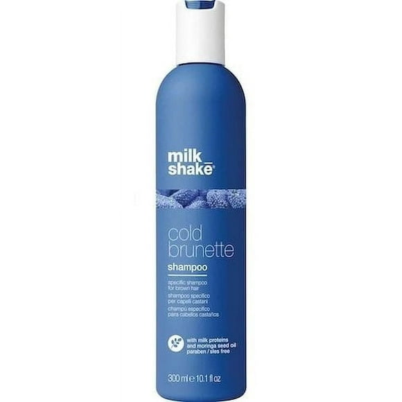 milk_shake cold brunette shampoo | toning shampoo with blue pigment to neutralize orange and red in brunette hair | strengthens, boosts shine, and extends color | SLS/SLES-free | 10.1 Fl Oz (300 ml)
