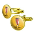 thumbnail image 1 of Milk Sheik Shake Funny Humor Round Cufflink Set Gold Color, 1 of 6