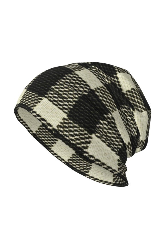 Milk Silk Knitted Pullover Hat 1110.6in Double Layer Design Strong Sweat Absorption For Daily Exercise Travel Olive Houndstooth Buffalo Plaid Tartan Check Scotland_3