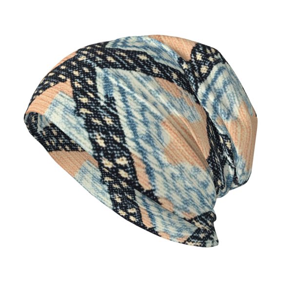 Milk Silk Knitted Pullover Hat 1110.6in Double Layer Design Strong Sweat Absorption For Daily Exercise Travel Argyle Plaid Lightcoral_1