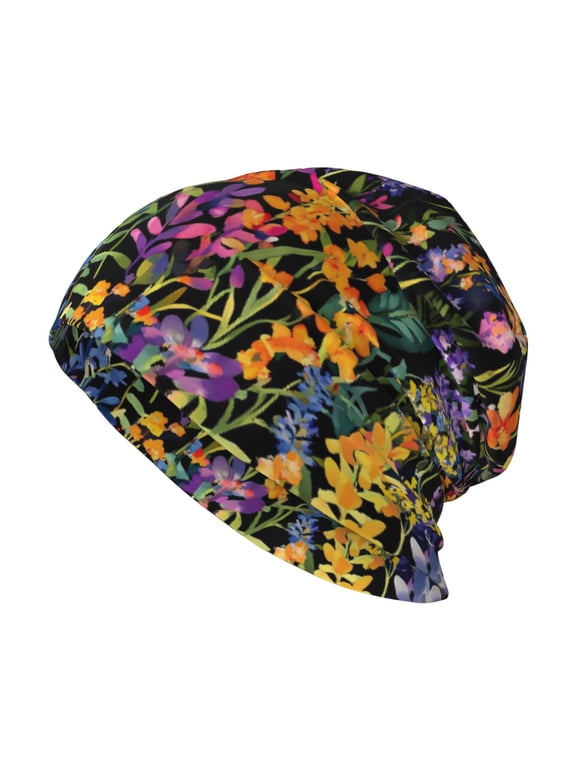 Milk Silk Knitted Pullover Hat 1110.6in Double Layer Design Strong Sweat Absorption For Daily Exercise Travel Flowers (5)