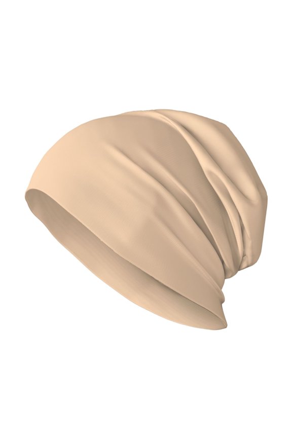 Milk Silk Knitted Pullover Hat 1110.6in Double Layer Design Strong Sweat Absorption For Daily Exercise Travel Peach