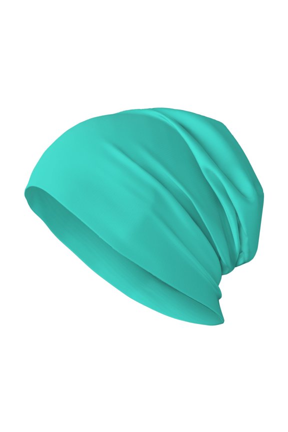 Milk Silk Knitted Pullover Hat 1110.6in Double Layer Design Strong Sweat Absorption For Daily Exercise Travel Teal